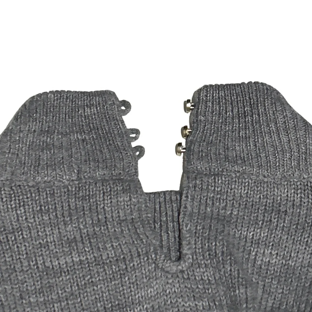 VENUS Cutout Mock Turtleneck Sweater Long Sleeve - S - Gray